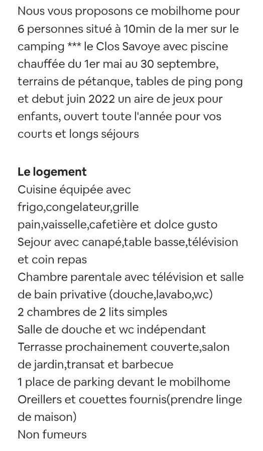 Mobilhome 6 Personnes Biville-sur-Mer Exteriör bild